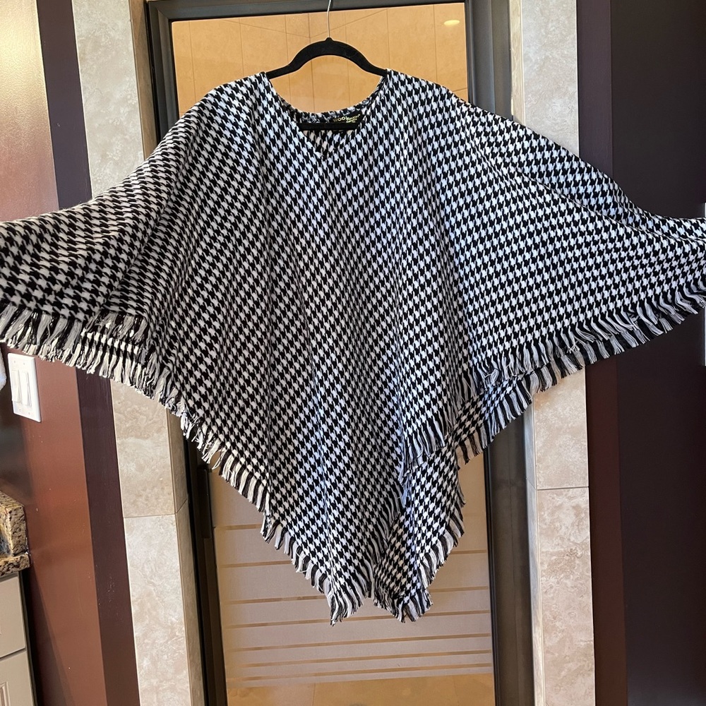 Wool Touch Poncho Cape